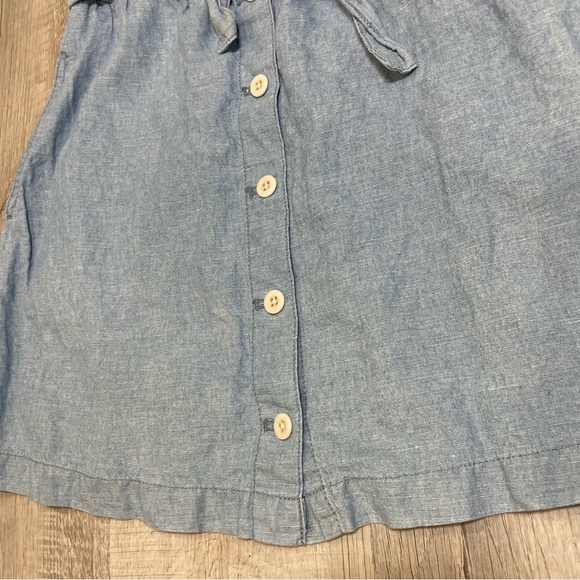 Madewell Denim‎ Button-Front Tie Mini Skirt Sz 2 - Picture 5 of 8
